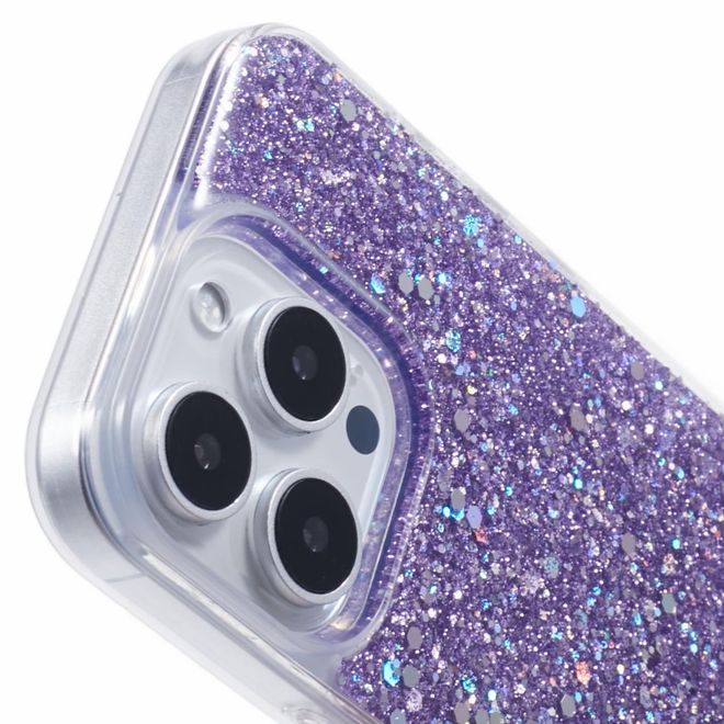 iPhone 16 Pro Handy Hülle - Glitzer TPU Softcase Series - purpur