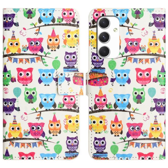 Samsung Galaxy A16 5G / A16 4G Handy Hülle - Leder Bookcover Image Series - Eulen