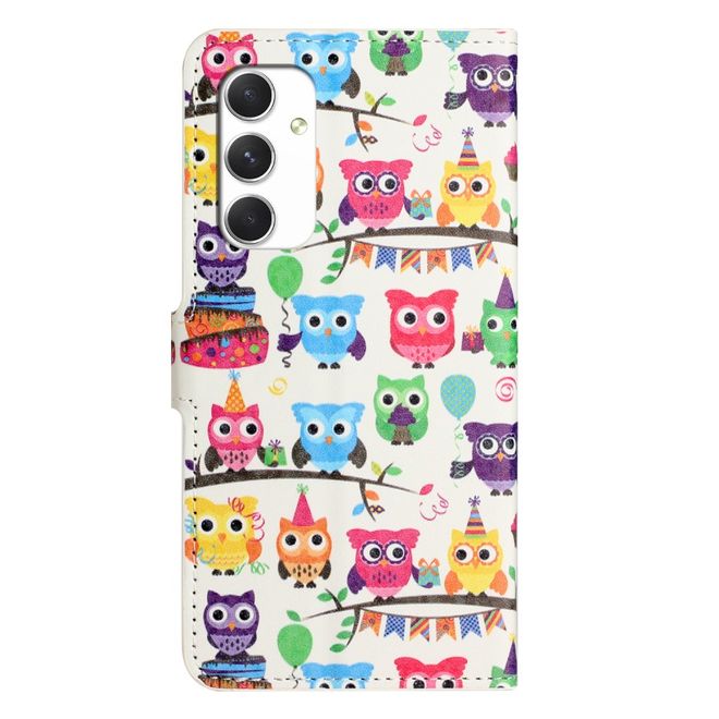 Samsung Galaxy A16 5G / A16 4G Handy Hülle - Leder Bookcover Image Series - Eulen