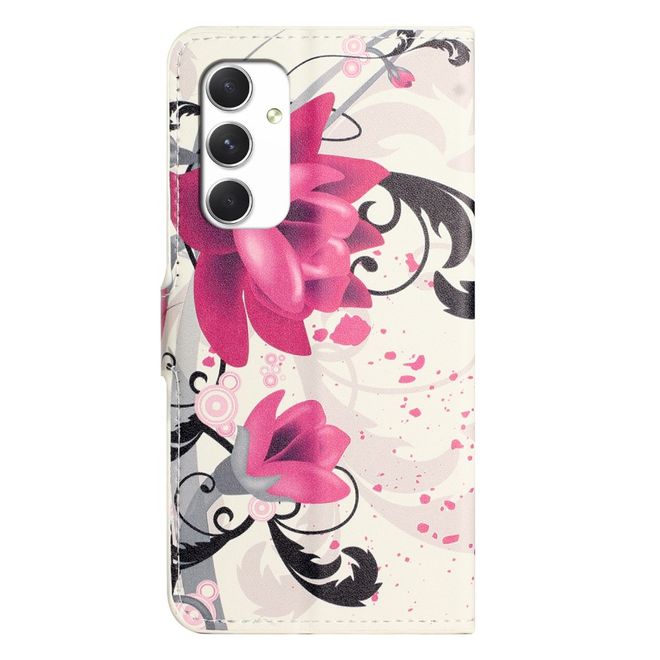 Samsung Galaxy A16 5G / A16 4G Handy Hülle - Leder Bookcover Image Series - Lotus Blume