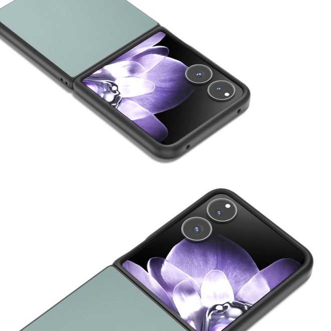 Xiaomi Mix Flip Hülle - Kunstleder Hardcase - hellblau