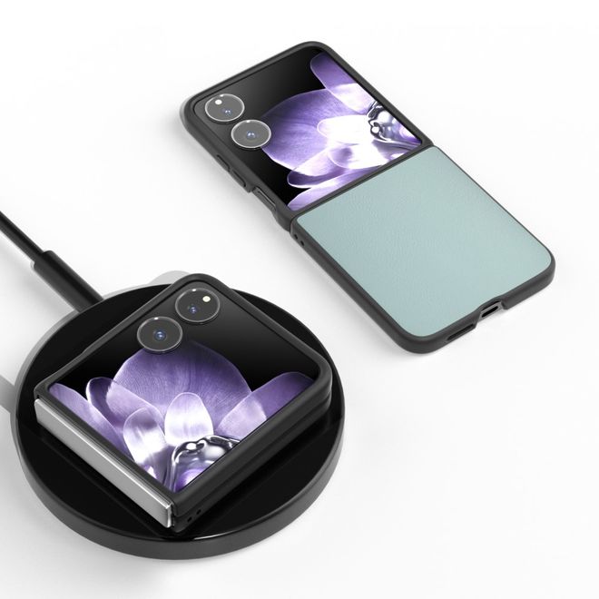 Xiaomi Mix Flip Hülle - Kunstleder Hardcase - hellblau