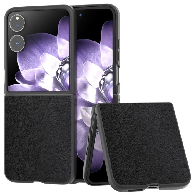 Xiaomi Mix Flip Hülle - Kunstleder Hardcase - schwarz