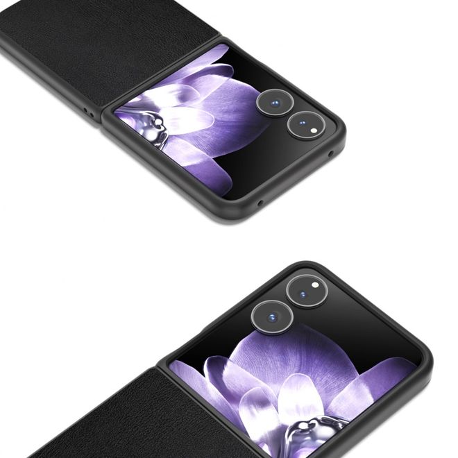 Xiaomi Mix Flip Hülle - Kunstleder Hardcase - schwarz