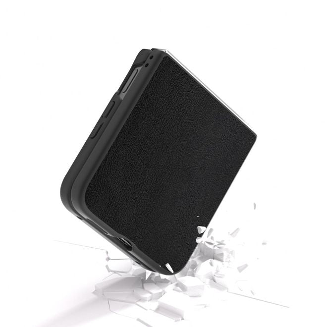 Xiaomi Mix Flip Hülle - Kunstleder Hardcase - schwarz