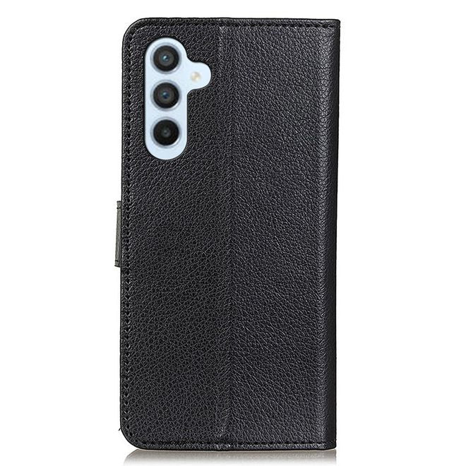Samsung Galaxy A16 5G / A16 4G Handy Hülle - Litchi Leder Bookcover Series - schwarz