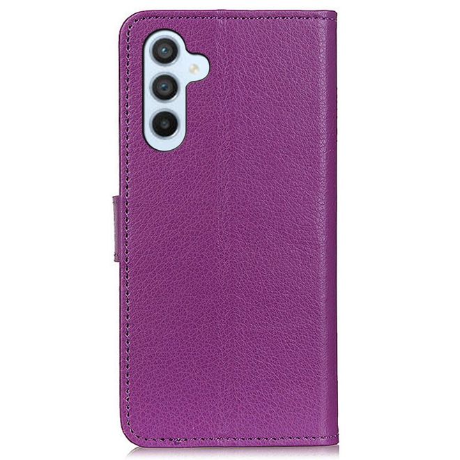 Samsung Galaxy A16 5G / A16 4G Handy Hülle - Litchi Leder Bookcover Series - purpur