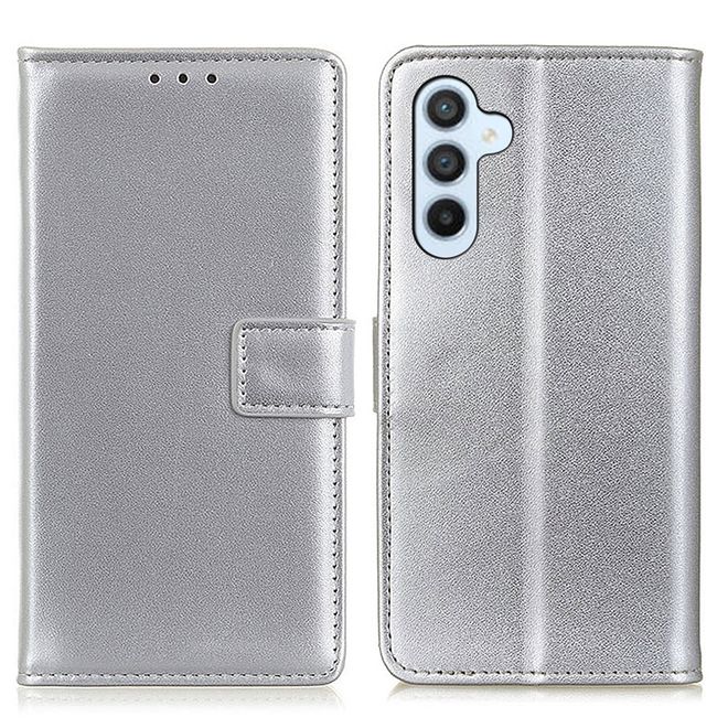 Samsung Galaxy A16 5G / A16 4G Handy Hülle - Classic II Leder Bookcover Series - silber