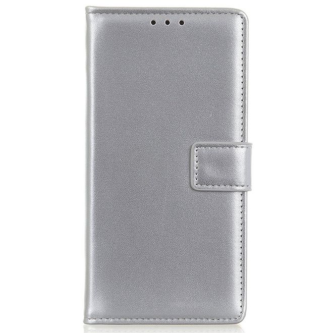 Samsung Galaxy A16 5G / A16 4G Handy Hülle - Classic II Leder Bookcover Series - silber