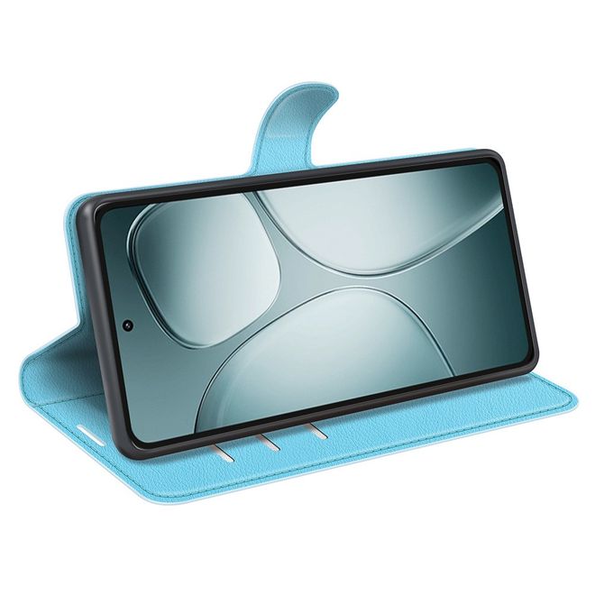 Xiaomi 14T Handy Hülle - Litchi Leder Bookcover Series - blau