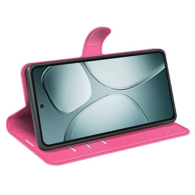 Xiaomi 14T Handy Hülle - Litchi Leder Bookcover Series - pink