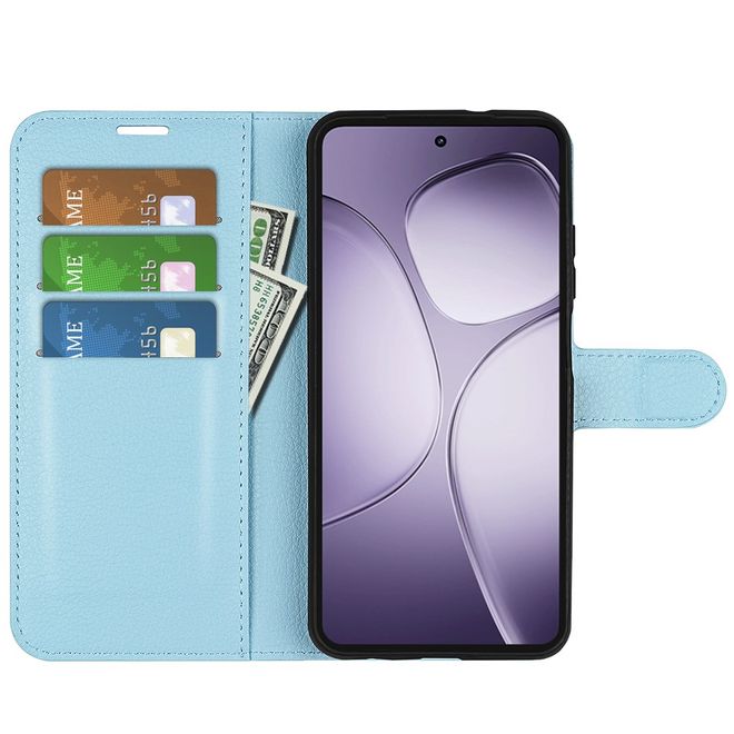 Xiaomi 14T Pro Handy Hülle - Litchi Leder Bookcover Series - blau