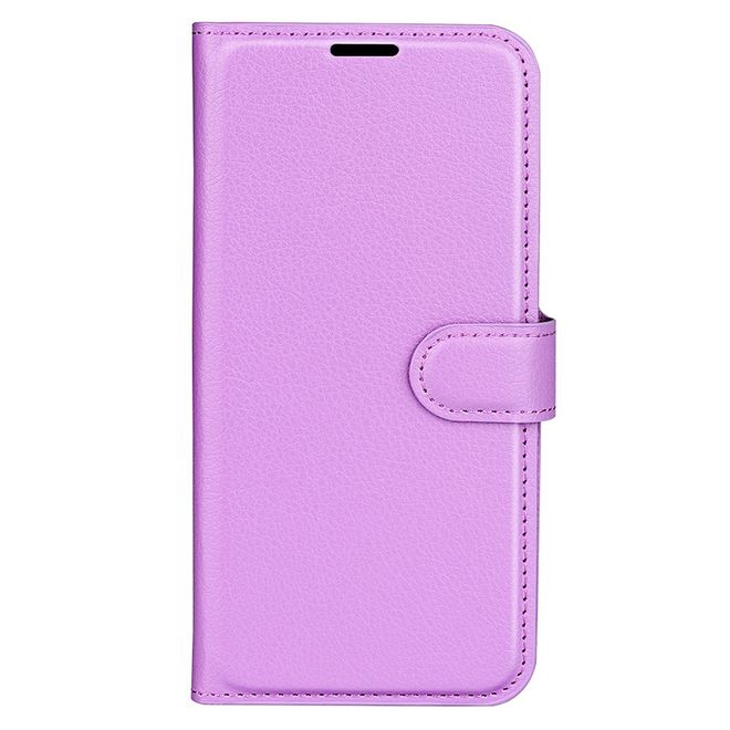 Xiaomi 14T Pro Handy Hülle - Litchi Leder Bookcover Series - purpur