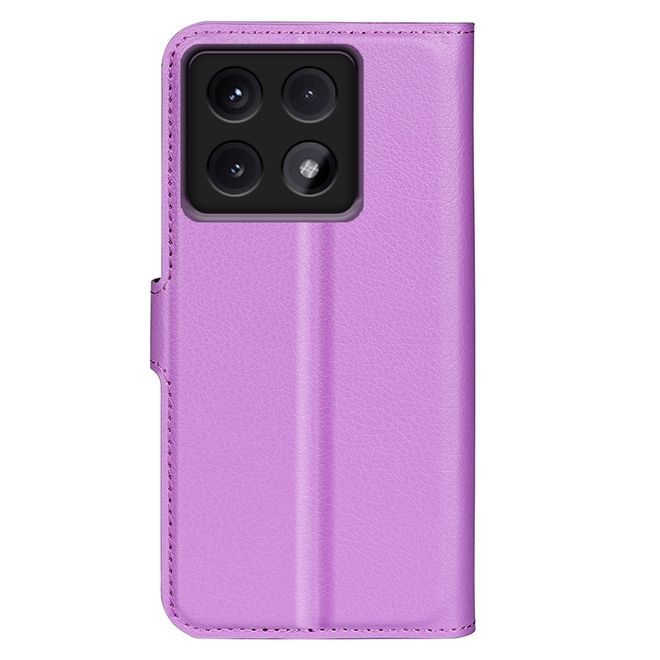 Xiaomi 14T Pro Handy Hülle - Litchi Leder Bookcover Series - purpur