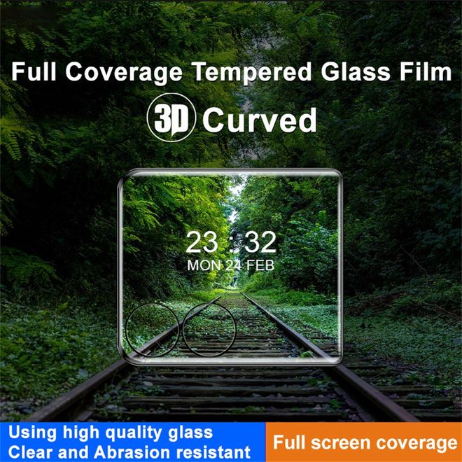 Imak - Xiaomi Mix Flip Rückseiten Schutzglas Displayschutz - 3D Curved - transparent
