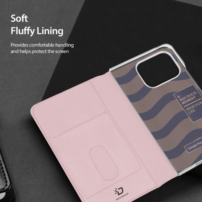 Dux Ducis - Google Pixel 9 Pro Fold Hülle - Leder Case - Bril Series - rosa