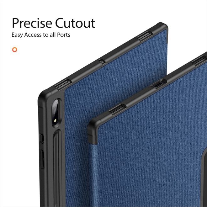 Dux Ducis - Samsung Galaxy Tab S10 Ultra / S9 Ultra / S8 Ultra Hülle - Leder Smart Flip Case - Domo Series - blau