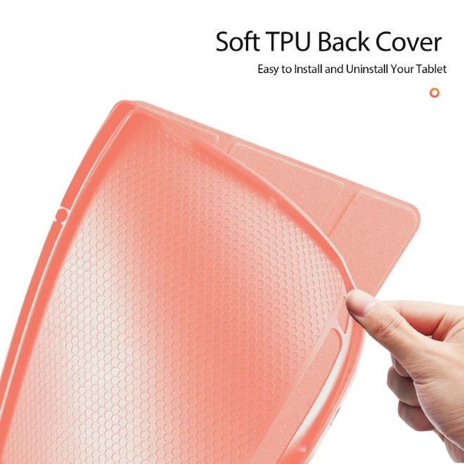 Dux Ducis - Samsung Galaxy Tab S10 Ultra / S9 Ultra / S8 Ultra Hülle - Leder Smart Flip Case - Domo Series - pink