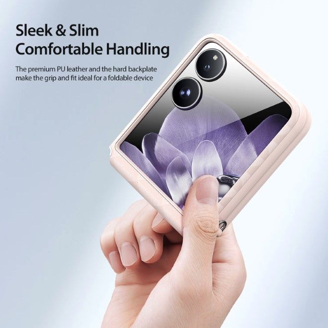 Dux Ducis - Xiaomi Mix Flip Hülle - Leder Hardcase - Fitt Series - rosa