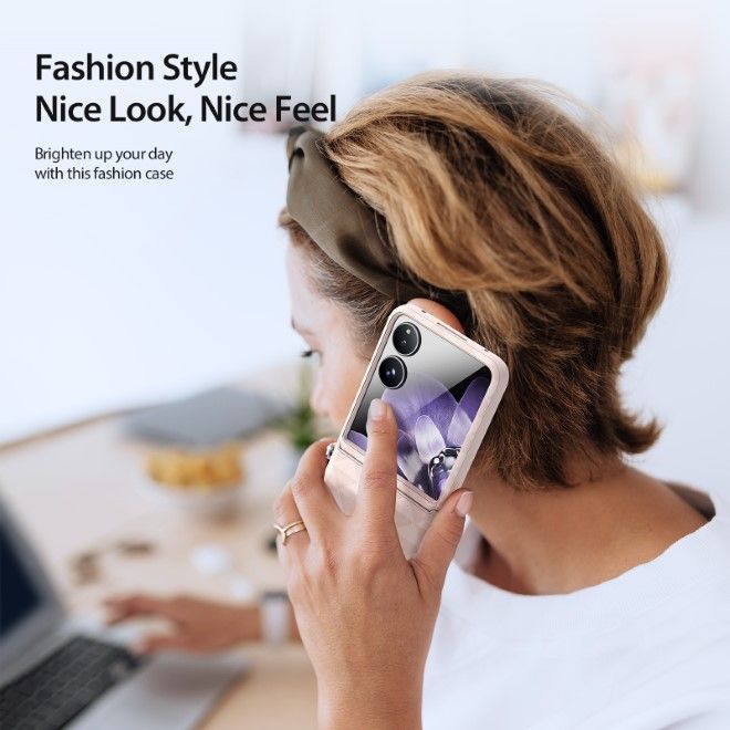 Dux Ducis - Xiaomi Mix Flip Hülle - Leder Hardcase - Fitt Series - rosa