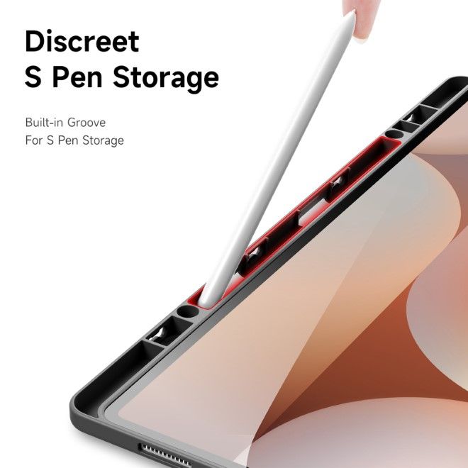 Dux Ducis - Samsung Galaxy Tab S10 Ultra / S9 Ultra / S8 Ultra Hülle - Leder Bookcover - Magi Series - grau