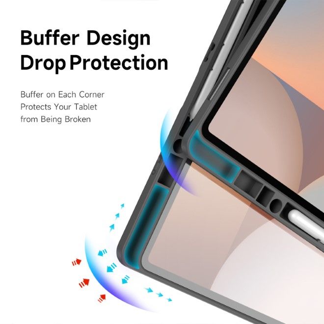 Dux Ducis - Samsung Galaxy Tab S10 Ultra / S9 Ultra / S8 Ultra Hülle - Leder Bookcover - Magi Series - grau