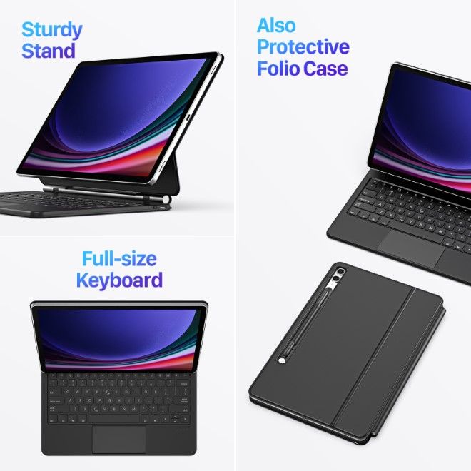 Dux Ducis - Samsung Galaxy Tab S10+ / S9+ / S9 FE+ Tastatur Hülle - Keyboard Case - MK Series - schwarz