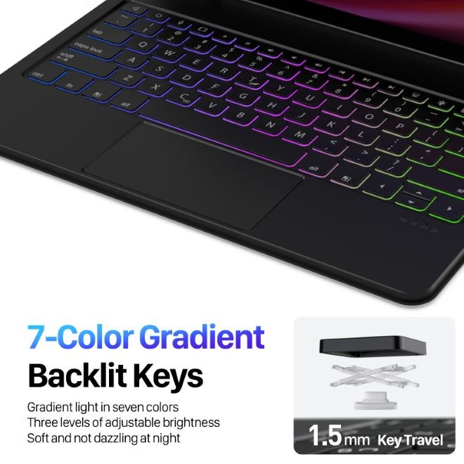 Dux Ducis - Samsung Galaxy Tab S10+ / S9+ / S9 FE+ Tastatur Hülle - Keyboard Case - MK Series - schwarz