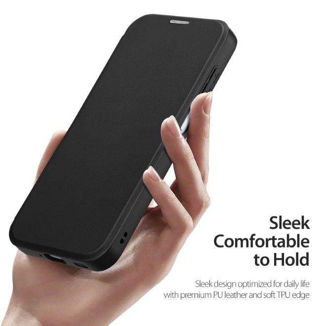 Dux Ducis - Samsung Galaxy A16 5G / 4G Hülle - Leder Bookcover mit Standfunktion - Skin X Pro Series - schwarz