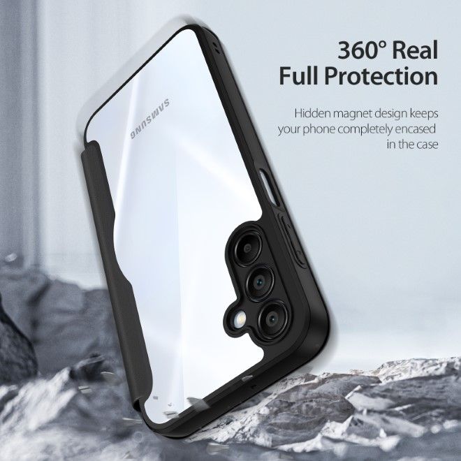 Dux Ducis - Samsung Galaxy A16 5G / 4G Hülle - Leder Bookcover mit Standfunktion - Skin X Pro Series - schwarz