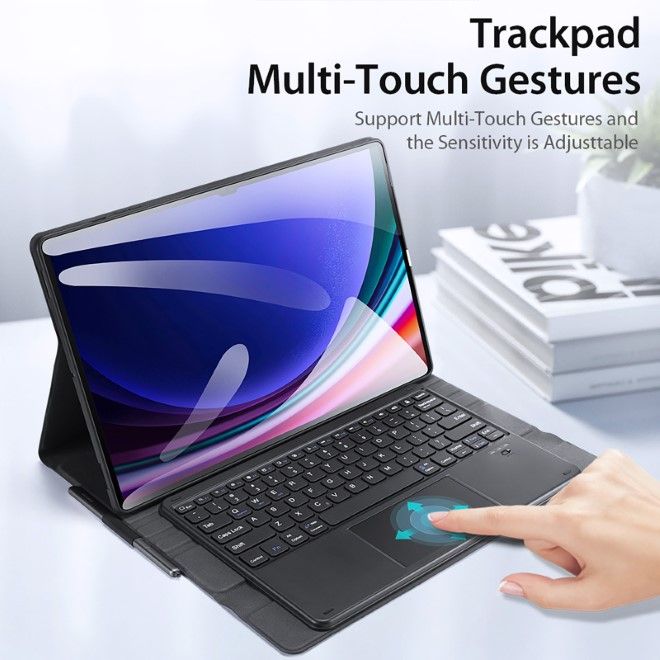 Dux Ducis - Samsung Galaxy Tab S10 Ultra / S9 Ultra / S8 Ultra Tastatur Hülle - Keyboard Case - TK Series - schwarz