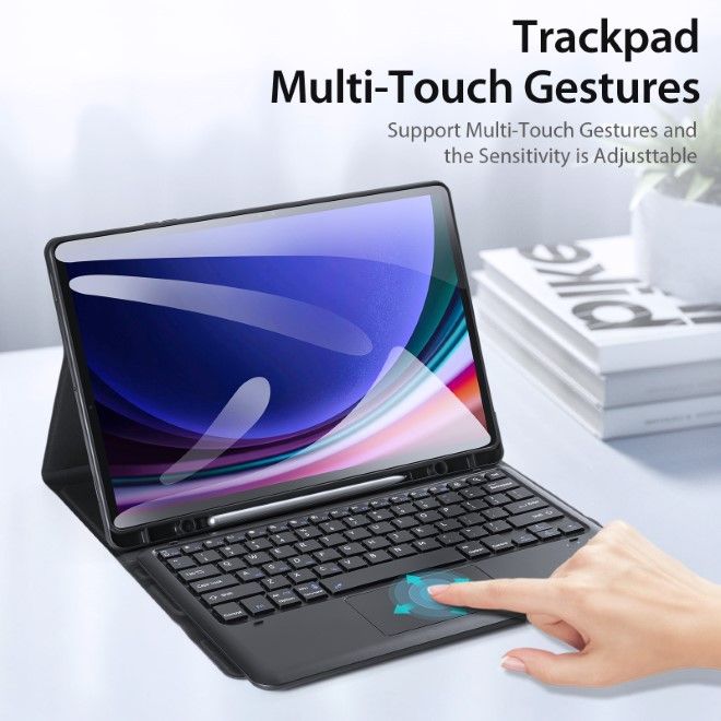 Dux Ducis - Samsung Galaxy Tab S10+ / S9+ / S9 FE+ Tastatur Hülle - Keyboard Case - TK Series - schwarz