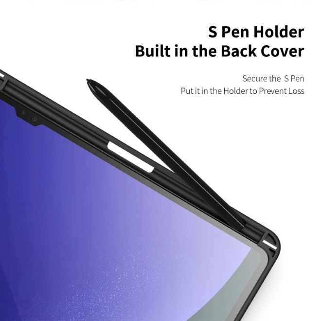 Dux Ducis - Samsung Galaxy Tab S10 Ultra / S9 Ultra / S8 Ultra Hülle - Leder Bookcover - Toby Series - schwarz