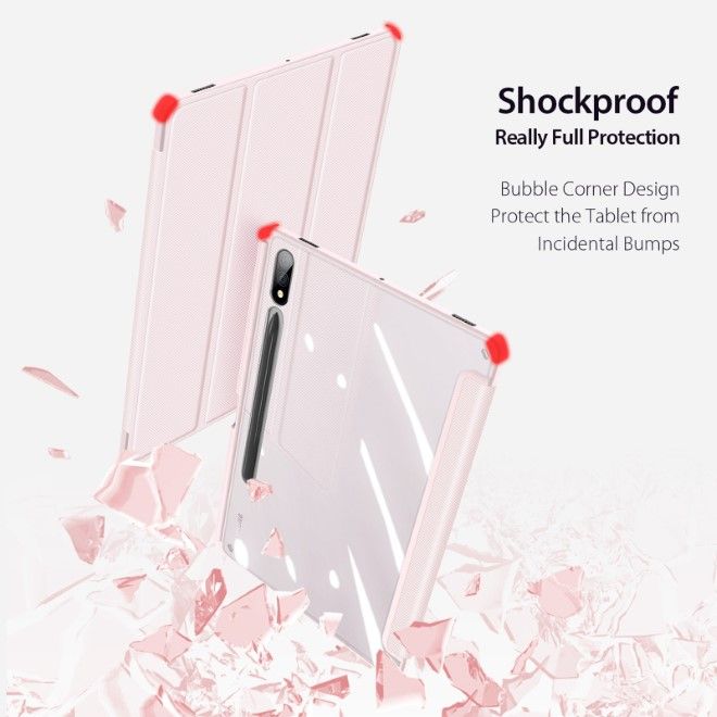 Dux Ducis - Samsung Galaxy Tab S10+ / S9+ / S9 FE+ Hülle - Leder Bookcover - Toby Series - pink