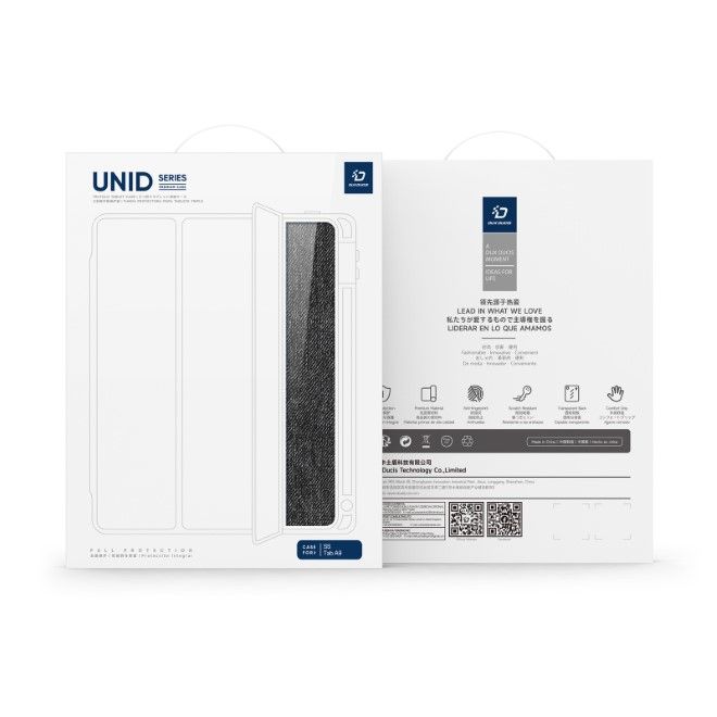 Dux Ducis - Samsung Galaxy Tab A9 Hülle - Leder Bookcover - Unid Series - schwarz