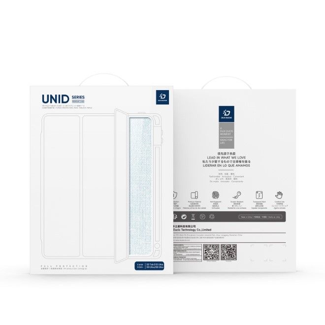 Dux Ducis - Samsung Galaxy Tab S10 Ultra / S9 Ultra / S8 Ultra Hülle - Leder Bookcover - Unid Series - blau