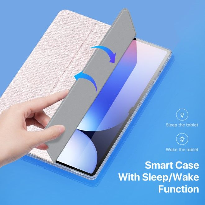 Dux Ducis - Samsung Galaxy Tab S10 Ultra / S9 Ultra / S8 Ultra Hülle - Leder Bookcover - Unid Series - pink