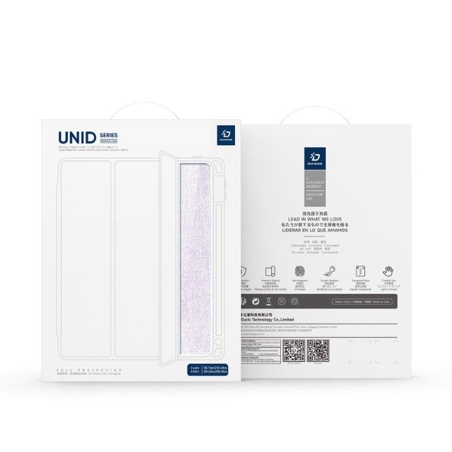 Dux Ducis - Samsung Galaxy Tab S10 Ultra / S9 Ultra / S8 Ultra Hülle - Leder Bookcover - Unid Series - purpur