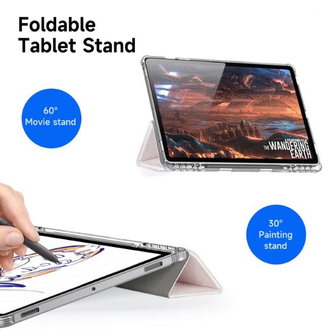 Dux Ducis - Samsung Galaxy Tab S10+ / S9+ / S9 FE+ Hülle - Leder Bookcover - Unid Series - pink