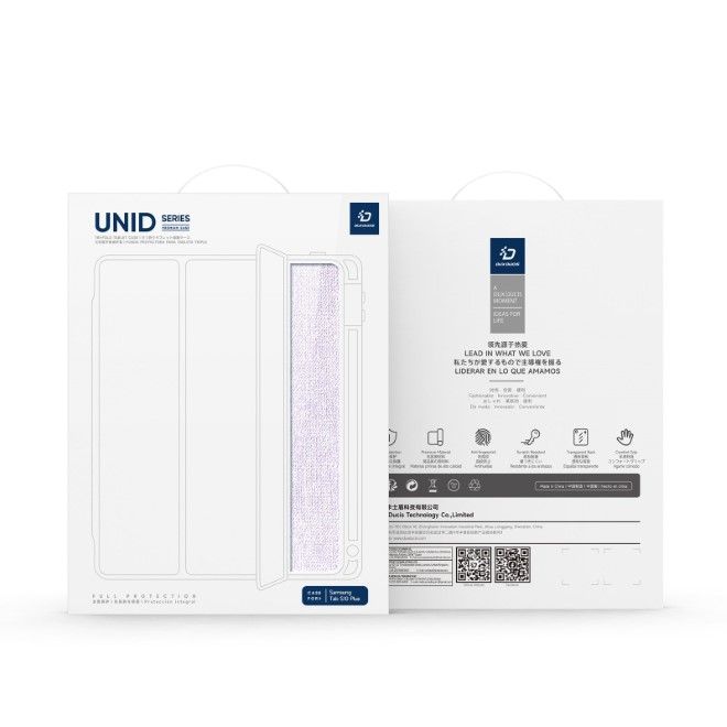 Dux Ducis - Samsung Galaxy Tab S10+ / S9+ / S9 FE+ Hülle - Leder Bookcover - Unid Series - purpur