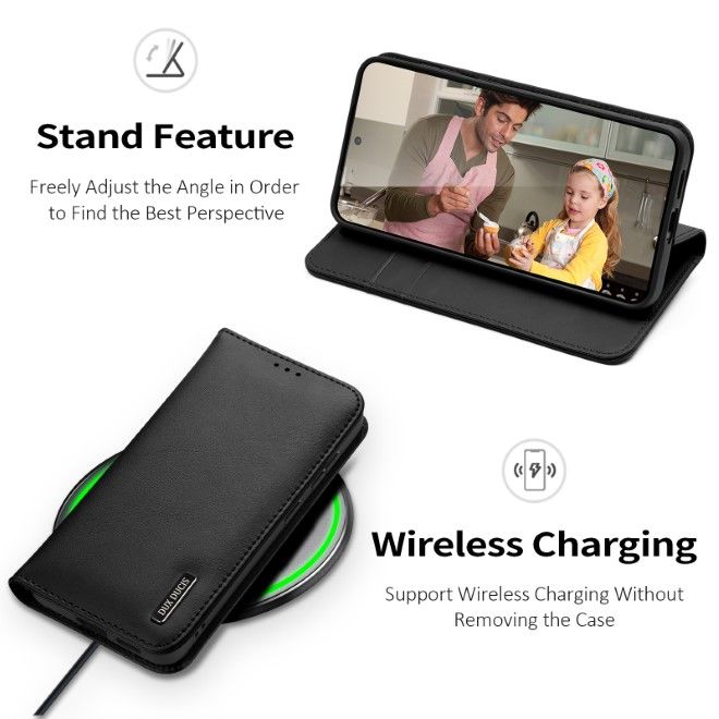 Dux Ducis - Samsung Galaxy S25+ Hülle - Handy Leder Case - Hivo Series - schwarz