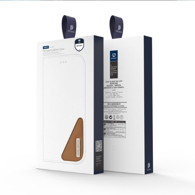 Dux Ducis - Samsung Galaxy S25 Ultra Hülle - Handy Leder Case - Hivo Series - braun