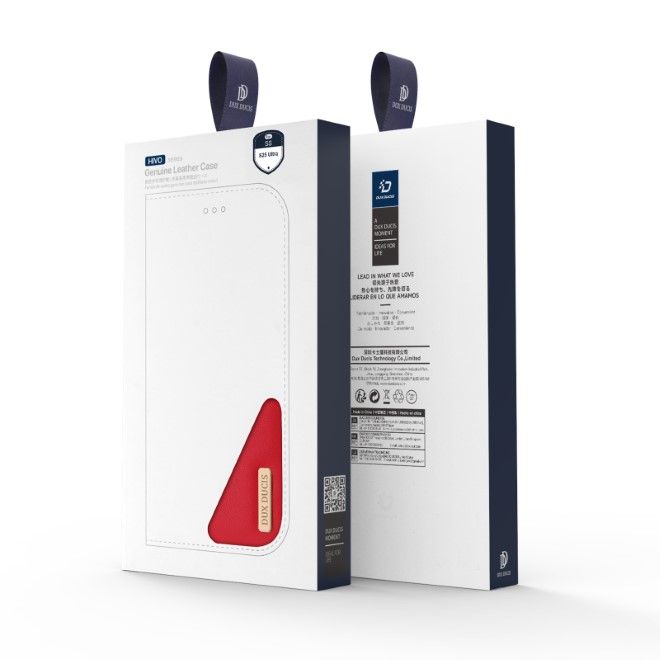 Dux Ducis - Samsung Galaxy S25 Ultra Hülle - Handy Leder Case - Hivo Series - rot