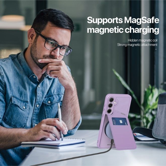 Dux Ducis - Samsung Galaxy S25+ Hülle - PC und TPU Hardcase - Rafi II Mag Series - purpur