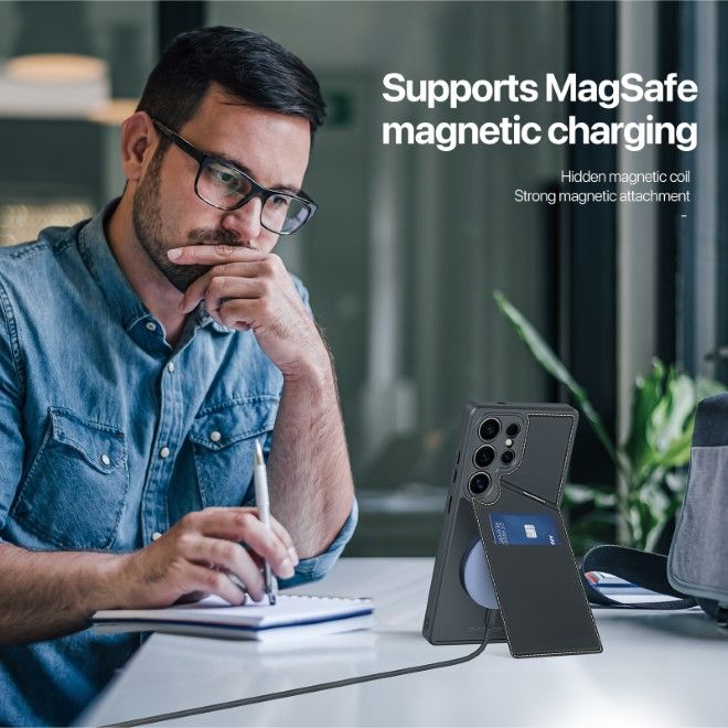 Dux Ducis - Samsung Galaxy S25 Ultra Hülle - PC und TPU Hardcase - Rafi II Mag Series - schwarz