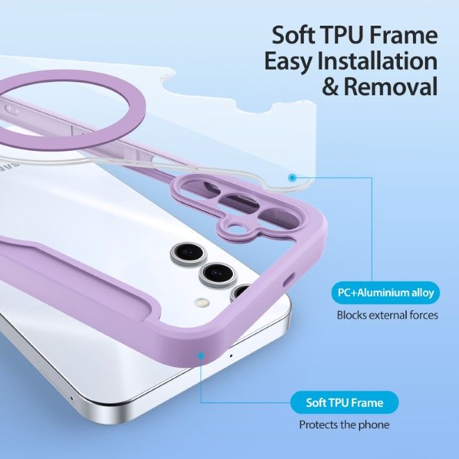 Dux Ducis - Samsung Galaxy S25+ Hülle - Leder Bookcover - Skin X Pro Series - purpur