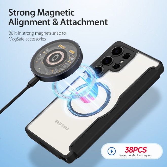 Dux Ducis - Samsung Galaxy S25 Ultra Hülle - Leder Bookcover - Skin X Pro Series - schwarz