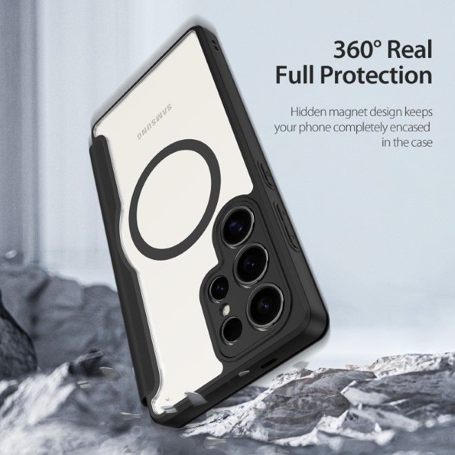 Dux Ducis - Samsung Galaxy S25 Ultra Hülle - Leder Bookcover - Skin X Pro Series - schwarz