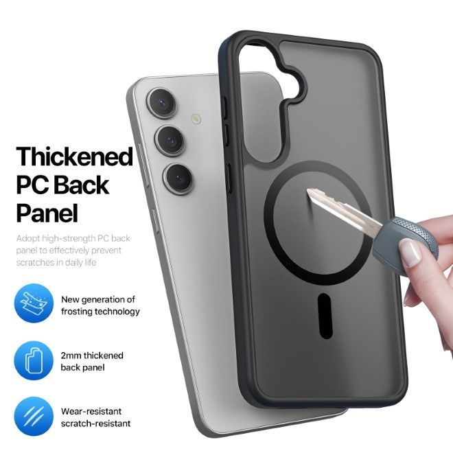 Dux Ducis - Samsung Galaxy S25+ Hülle - TPU und PC Hardcase - MagSafe - Yind Series - schwarz