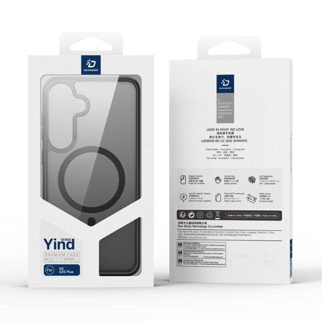 Dux Ducis - Samsung Galaxy S25+ Hülle - TPU und PC Hardcase - MagSafe - Yind Series - schwarz